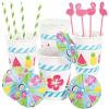 Fun Express Luau Cocktail Party Kit – Complete Party Supplies for Tropical Celebrations & Themed Events – Fun Decorations Accessories & Tableware – Perfect for Summer Gatherings – 24 Colorful Pieces
