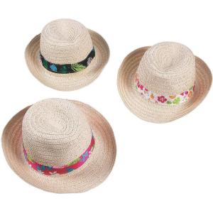 Fun Express LUAU FEDORA ASSORTMENT – Apparel Accessories – 6 Pieces