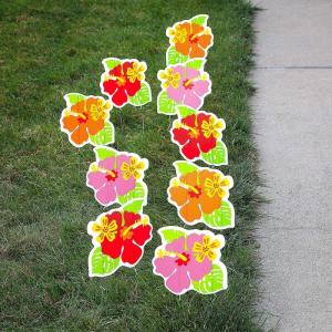 Fun Express Mini Luau Sidewalk Signs – 8×7.75 inch – Party Decor for Tropical Themed Events, Luaus, and Summer Celebrations – 6-Pieces