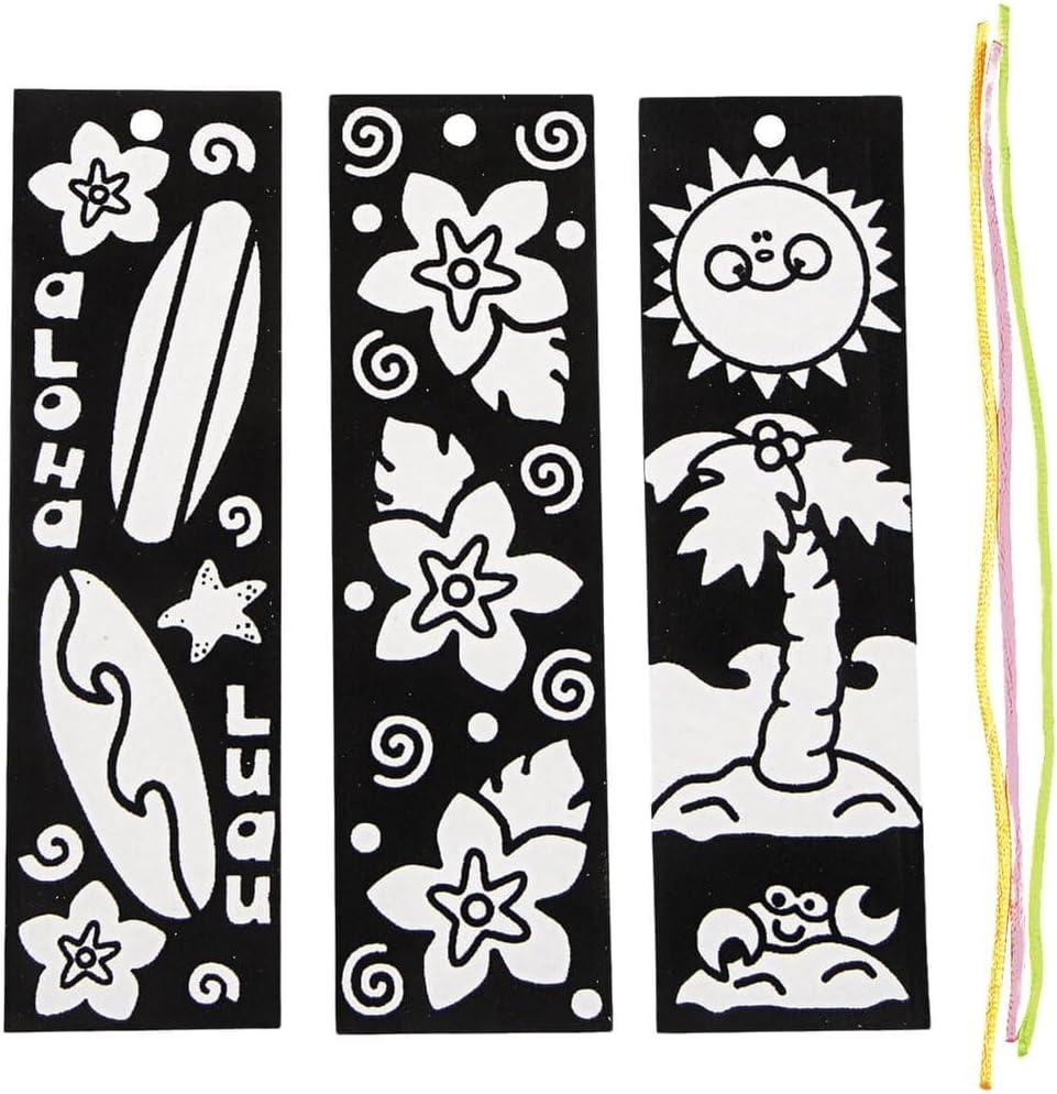 image:imageFun Express Color Your Own Fuzzy Luau Bookmarks  Crafts for Kids and Fun Home Activities  VBS Vacation Bible School SuppliesDecor