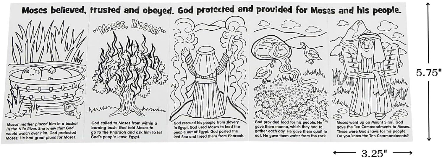 image:imageFun Express Color Your Own Moses Story Crafts for Kids and Fun Home Activities VBS Vacation Bible School SuppliesDecor