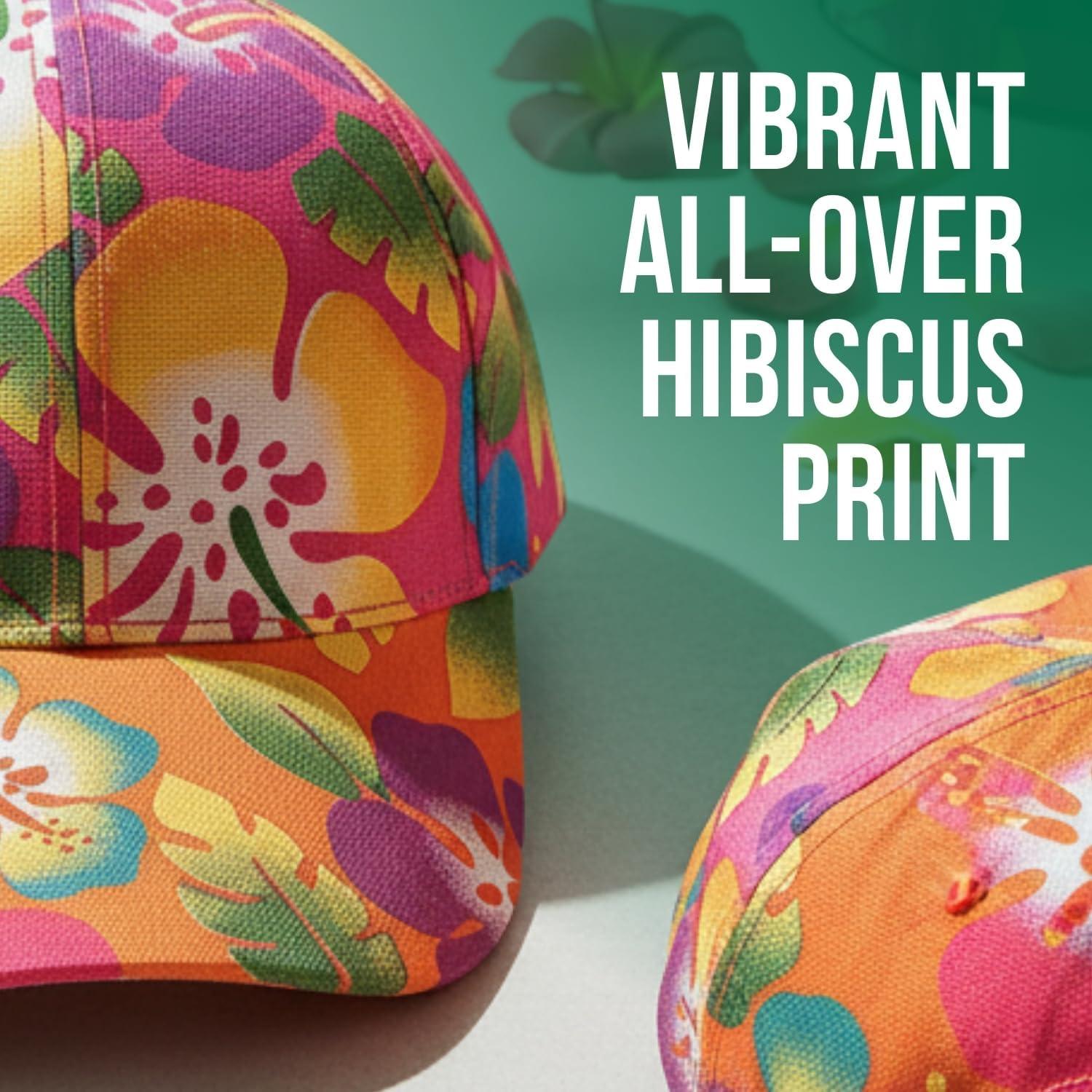image:imageVibrant Hibiscus Polyester Baseball Caps  22 12Pack  Assorted Colorful Hats for Kids amp Adults  Perfect for Luaus Beach Parties amp Summer Camps