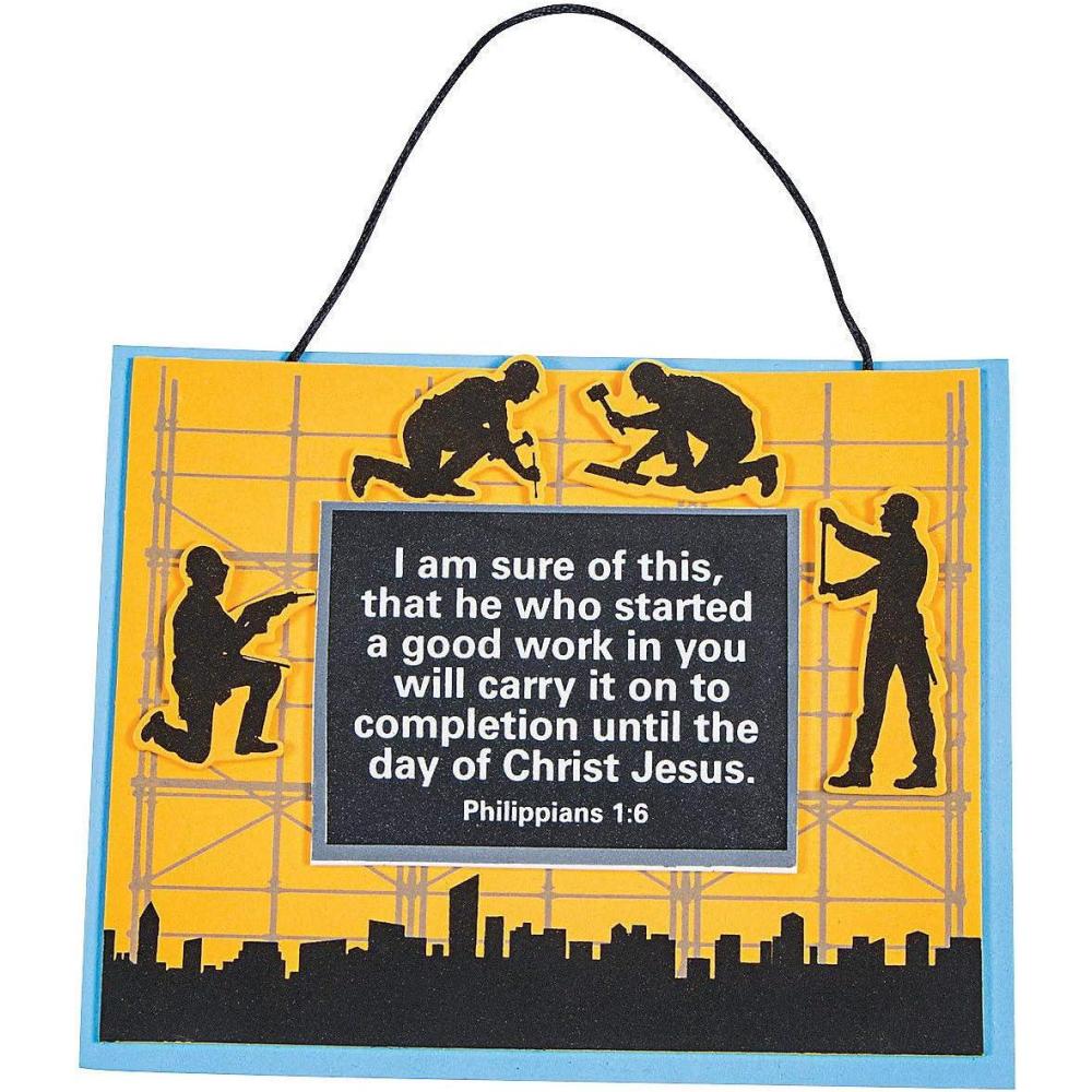 image:imageConstruction Vbs Verse Sign Craft Kit  Crafts for Kids and Fun Home Activities