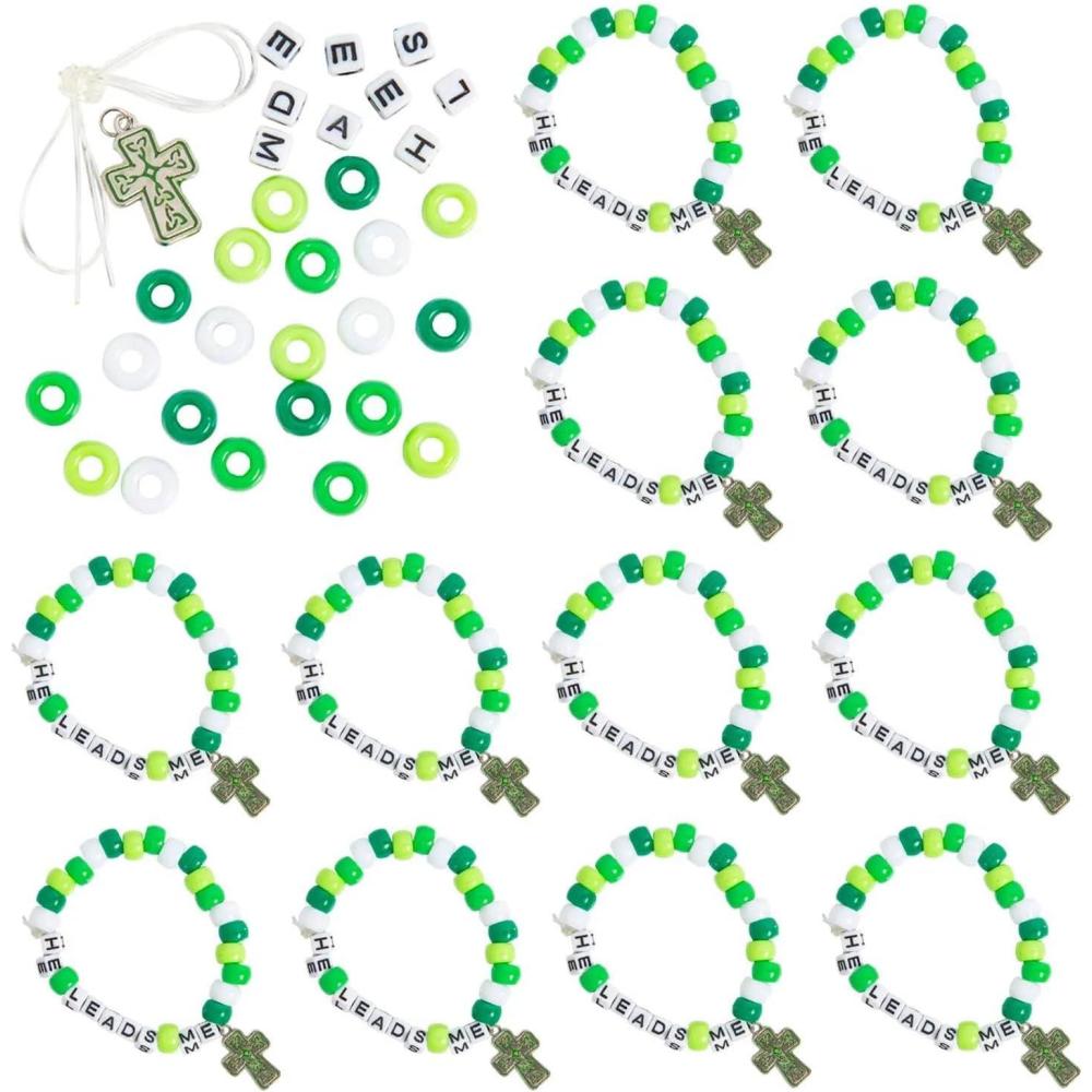 image:imageFun Express 2 12 Ireland VBS He Leads Me Beaded Bracelet Craft Kit Makes 12