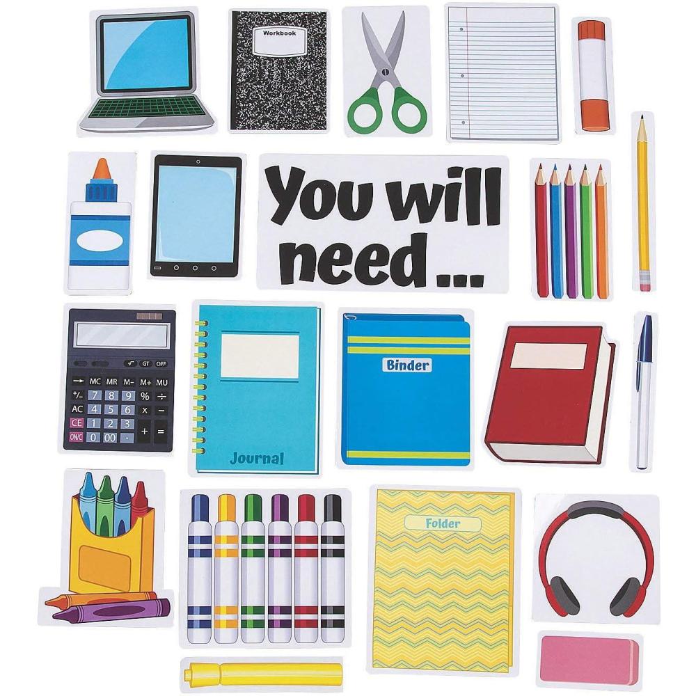 image:imageFun Express Classroom Magnets for Whiteboard 21 Piece Educational Supply Management Set for Elementary Teachers Magnetic School Supplies with Visual Icons Student Organization Learning Activities