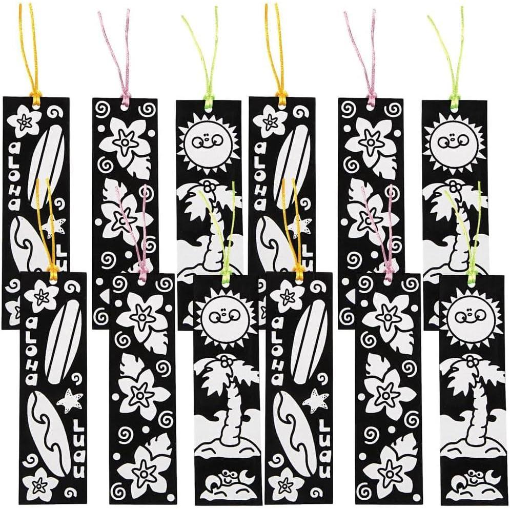 image:imageFun Express Color Your Own Fuzzy Luau Bookmarks Crafts for Kids and Fun Home Activities VBS Vacation Bible School SuppliesDecor
