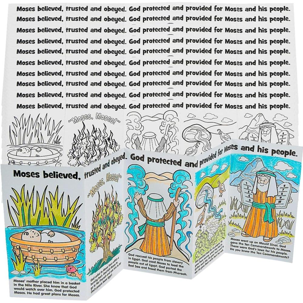 image:imageFun Express Color Your Own Moses Story Crafts for Kids and Fun Home Activities VBS Vacation Bible School SuppliesDecor