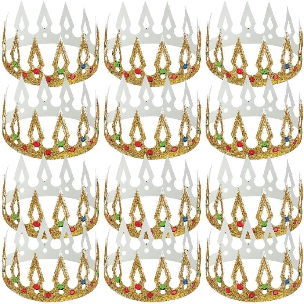 image:imageFun Express DIY Paper Crowns Set of 12  VBS Vacation Bible School SuppliesDecor  Prince and Princess Party Crafts for Kids
