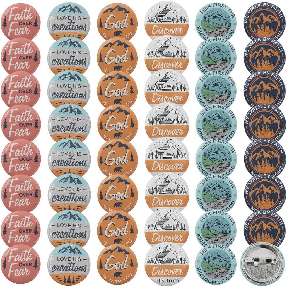 image:imageFun Express Faith Adventure Mini Button ASST Jewelry VBS Vacation Bible School SuppliesDecor 48 Pieces Multicolor