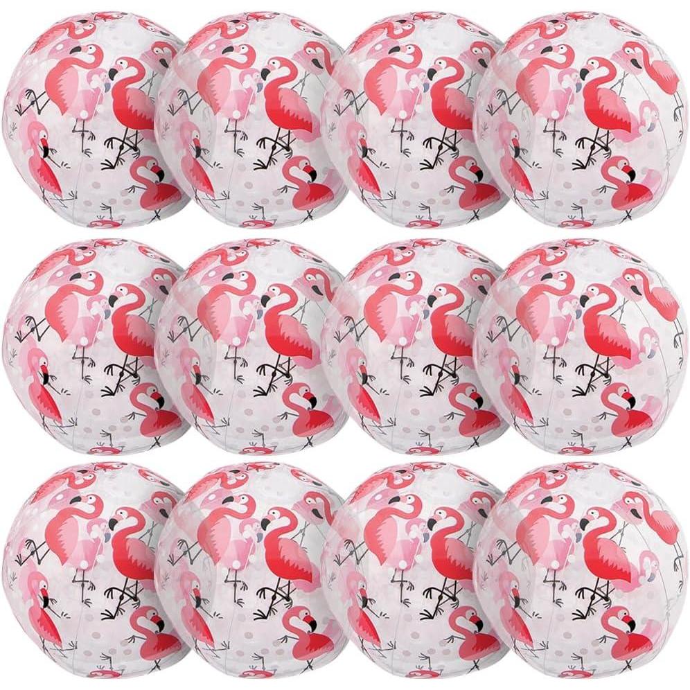 image:imageFun Express Flamingo Print Beach Balls Bulk 12 Pack Inflatable Pool Toys for Kids amp Adults Hawaiian Luau Party Decorations amp Favors Tropical Beach Party Supplies for Summer Fun Outdoor Play 11