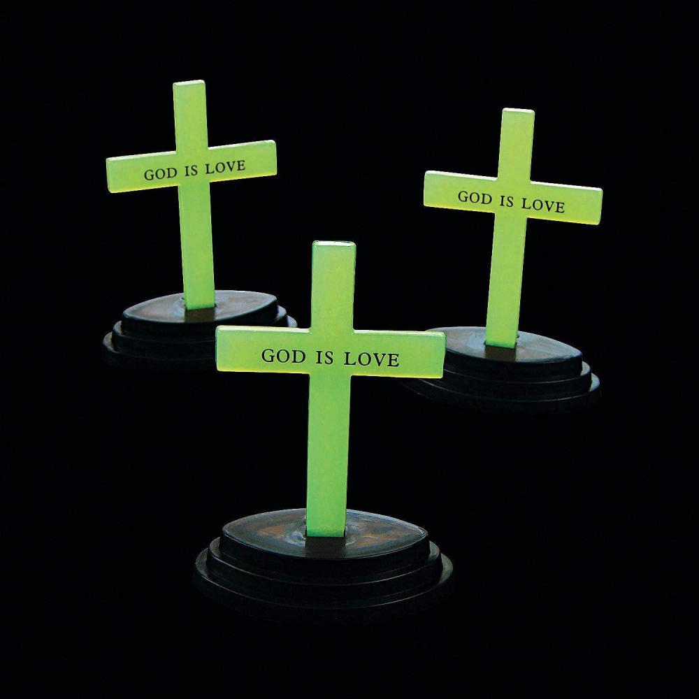 image:imageFun Express God Is Love Glow in the Dark Crosses  Set of 12  Church Sunday School and VBS Gifts