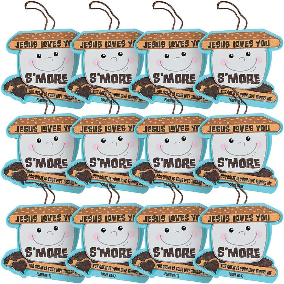 image:imageFun Express Jesus Loves You SMore Ornament Craft Kit  Sunday School Crafts for Kids 12 Pack  Christian Crafts amp VBS Vacation Bible School Supplies  Church Party Favors for Children