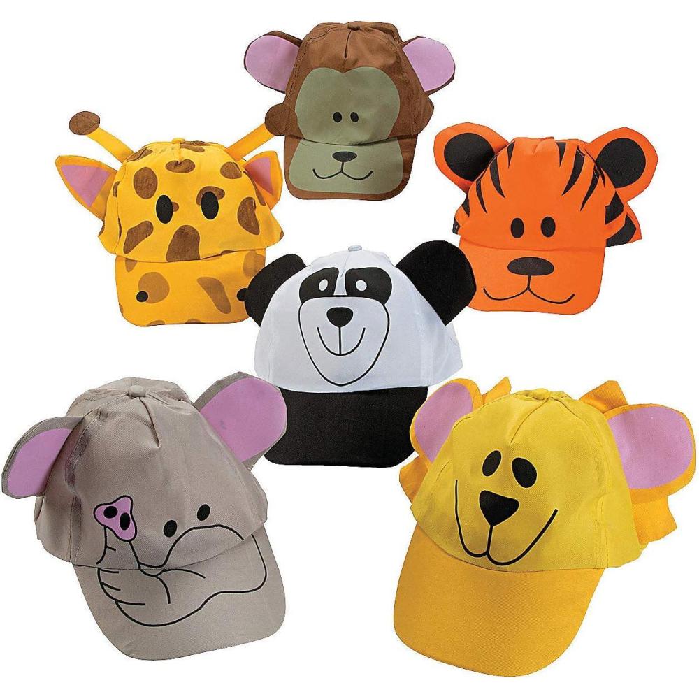 image:imageFun Express Jungle Animal Baseball Caps 1 dz  VBS Vacation Bible School SuppliesDecor