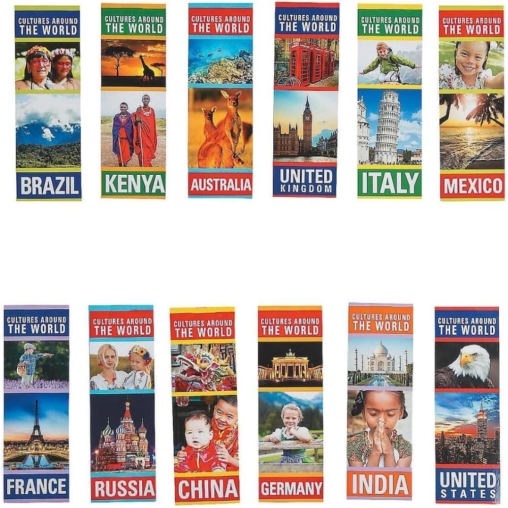 image:imageFun Express Laminated Cultures of The World Bookmark  VBS Vacation Bible School SuppliesDecor  Educational and Learning Activities for Kids  48 Pieces