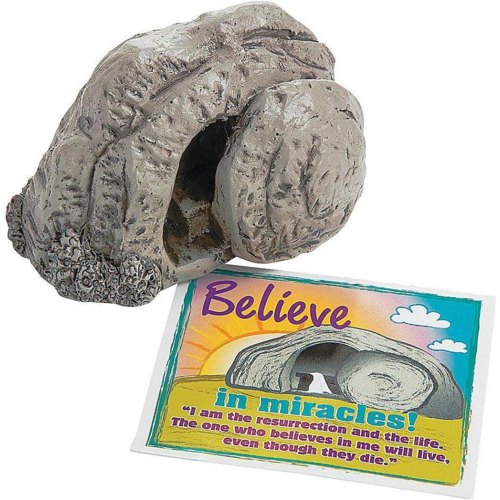 image:imageFun Express Mini Tomb Handouts with Card 12 Pack Christian Easter Decorations amp Resurrection Scene Set for Sunday School Prizes Church Easter Gifts amp Religious Easter Basket Stuffers for Kids