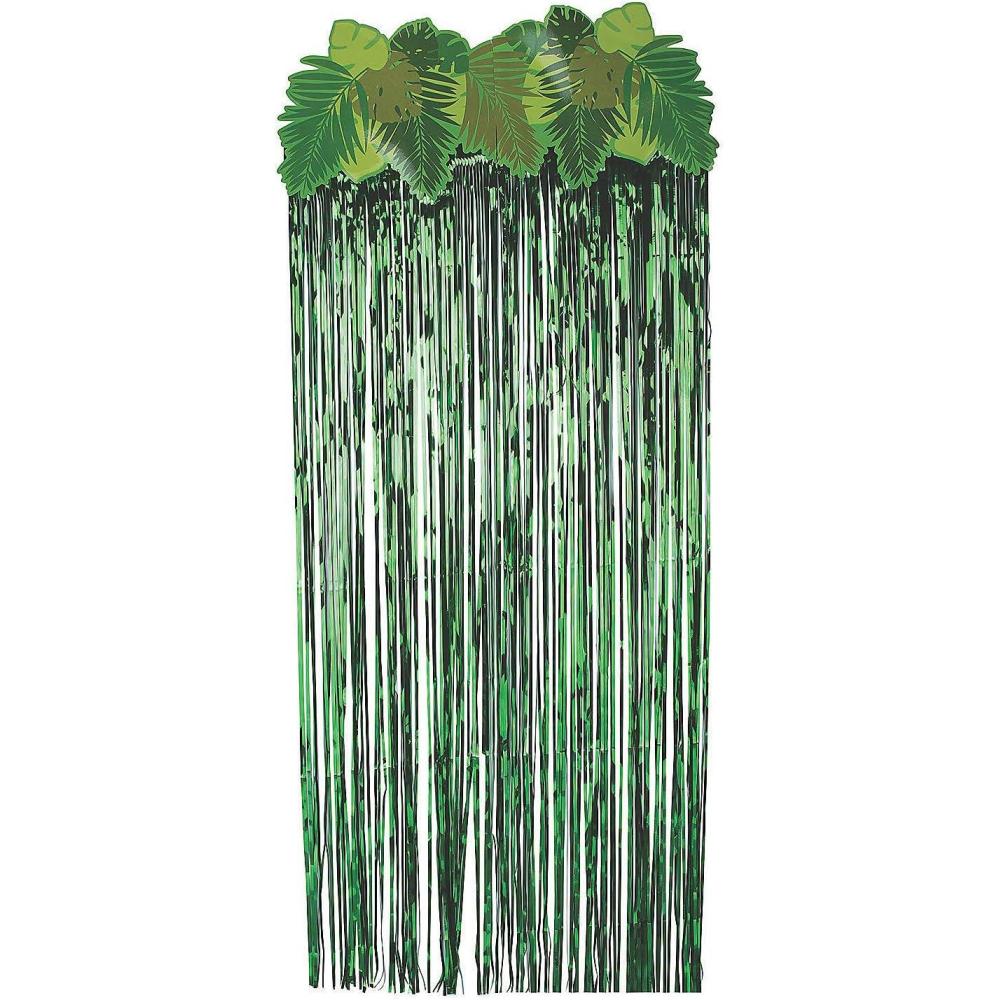 image:imageFun Express Palm Leaf Door Curtain  Luau Party Decorations Hawaiian Tropical Theme Decor  Jungle Fringe Curtain Doorway Streamers for Beach Tiki Safari Rainforest Themed Birthday Celebration