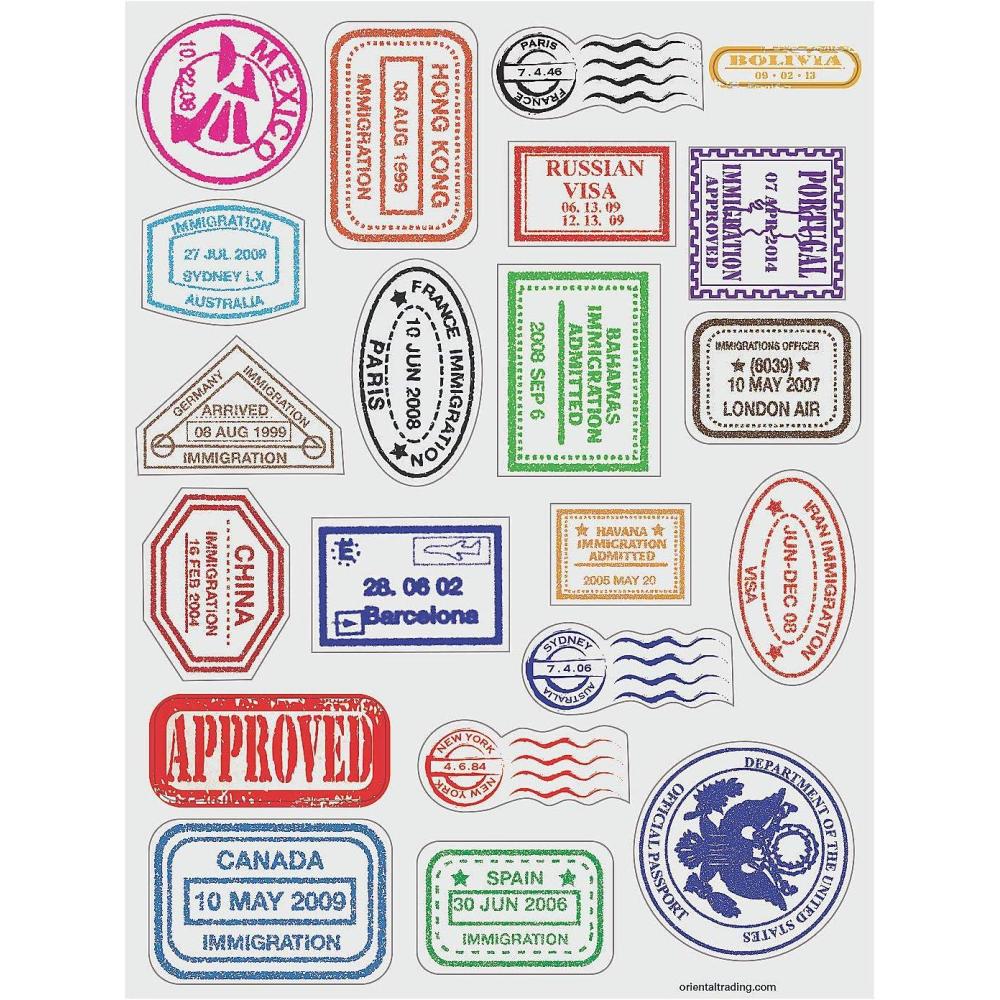 image:imageFun Express Passport Stamp Sticker Sheets VBS Vacation Bible School SuppliesDecor 480 Stickers