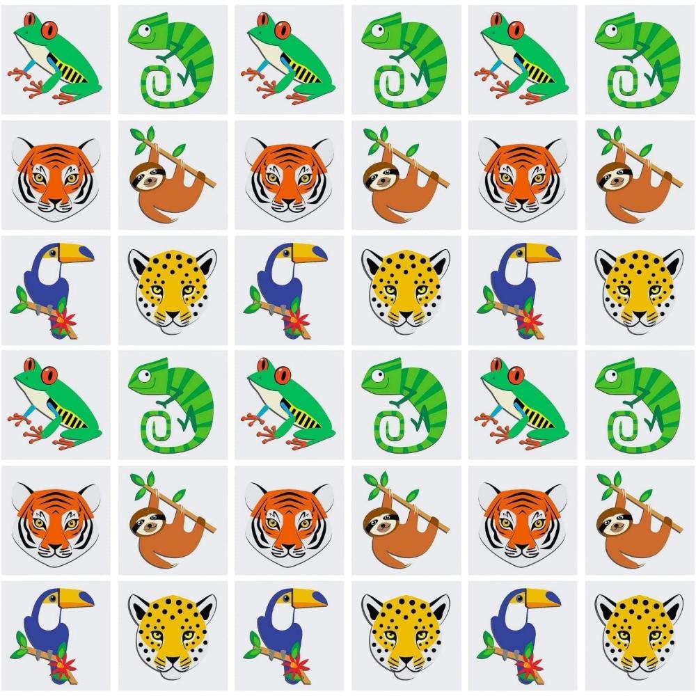 image:imageFun Express RAIN FOREST FRIENDS TATTOOS 6DZ  Apparel Accessories  VBS Vacation Bible School SuppliesDecor  72 Pieces