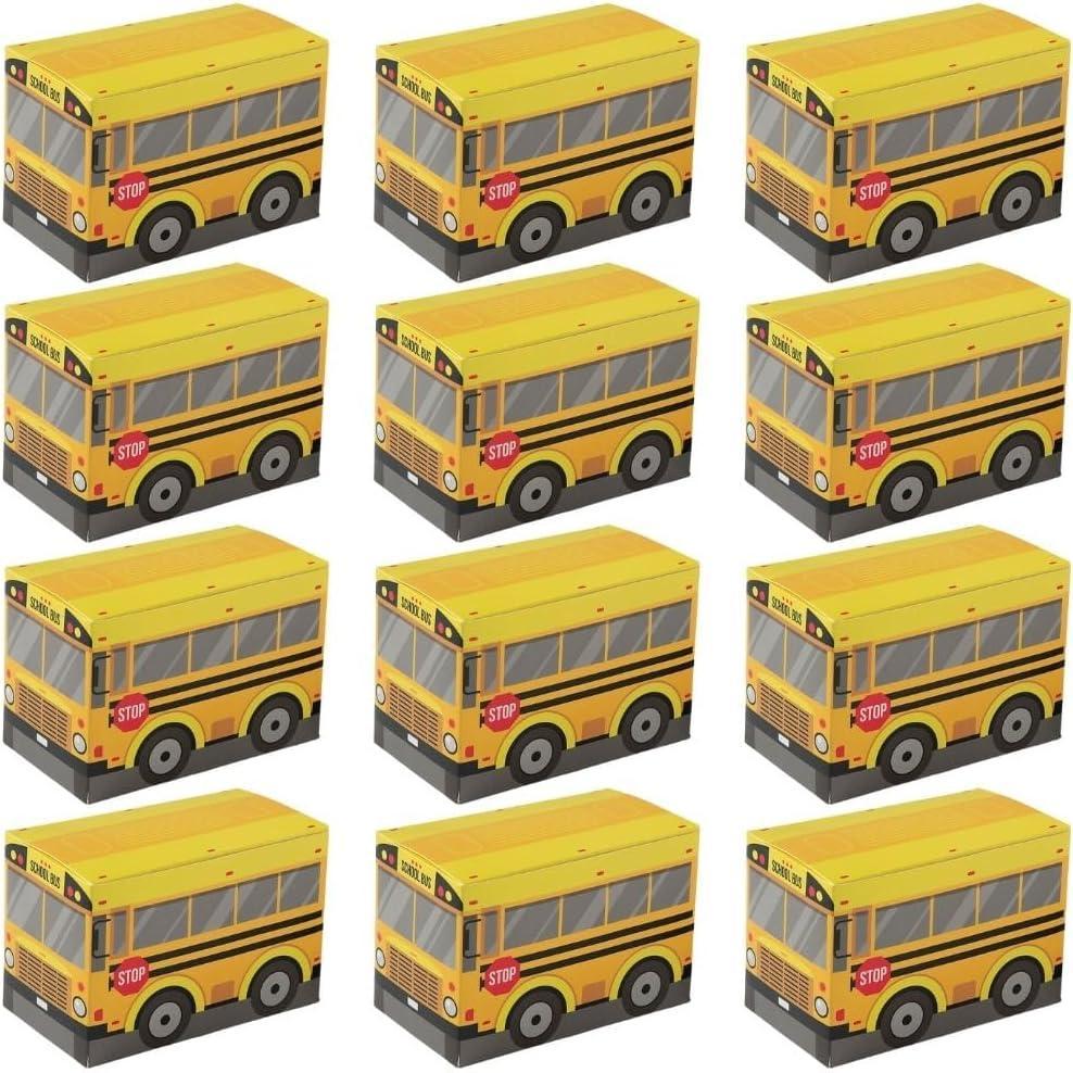 image:imageFun Express School Bus Favor Boxes Fun Colorful Party Supplies for Kids Birthday Parties School Events and Special Celebrations Perfect for Treats Gifts and Party Favors Yellow 12 Pieces