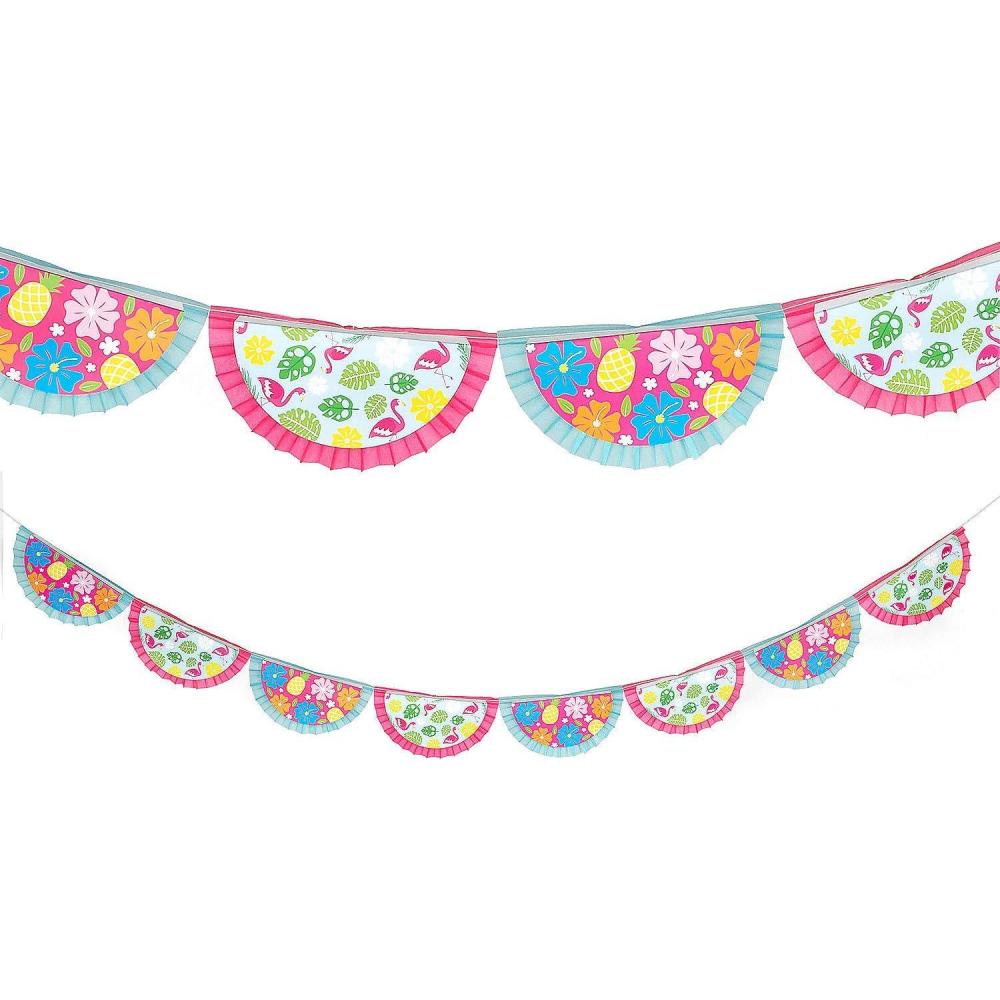 image:imageLuau Bunting Fan Garland  Party Decor  1 Piece