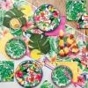 54″ x 84″ Tropical Palm Luau Plastic Tablecloth