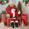 Eye-catching Santa’s Chair Photo Booth Stand-In Stand-Up Decoration – 44″ x 71″ (1 Pc.) – Perfect for Christmas Parties, Shopping Mall Displays, and School Events