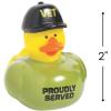 Fun Express – 2″ Veteran Rubber Ducks in Green T-Shirts and Black Caps – Perfect for Tiki Parties, Car Decor, and Fun Luau Favors – 12 Pieces