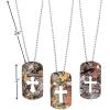 Fun Express – Cross Cutout Camouflage Dog Tag Necklaces – 12 Pieces – Great for Sunday School and Vacation Bible School
