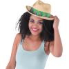 Fun Express – Luau Fedora with Printed Band – Apparel Accessories – Hats – Straw Hats – 12 Pieces
