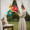 Fun Express – Luau Icon Fan Bursts for Party – Party Decor – Hanging Decor – Misc Hanging Decor – Party – 12 Pieces