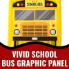 Fun Express 9 ft. x 29″ School Bus Fringe Plastic Table Skirt with Cutouts