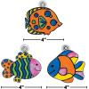 Fun Express Animal Paint Your Own Suncatchers – Crafts for Kids and Fun Home Activities (Jungle Animals) – VBS Vacation Bible School Supplies/Decor(Fish)