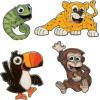 Fun Express Animal Paint Your Own Suncatchers – Crafts for Kids and Fun Home Activities (Jungle Animals) – VBS Vacation Bible School Supplies/Decor(Jungle Animals)
