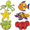 Fun Express Animal Paint Your Own Suncatchers – Crafts for Kids and Fun Home Activities (Under The Sea) – VBS Vacation Bible School Supplies/Decor
