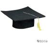 Fun Express Bulk 12 Pieces Kid’s Felt Elementary, Kindergarten, Pre-School Graduation Mortarboard Caps, Felt(Black)