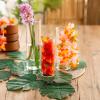 Fun Express Elevated Luau Palm Leaf Centerpiece Kit for 4 Tables – 36 Pc