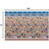 Fun Express Excited Crowd Background Backdrop (9 feet Long) Sports Party Decor – VBS Vacation Bible School Supplies/Decor