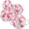 Fun Express Flamingo Print Beach Balls Bulk 12 Pack – Inflatable Pool Toys for Kids & Adults | Hawaiian Luau Party Decorations & Favors | Tropical Beach Party Supplies for Summer Fun Outdoor Play 11″