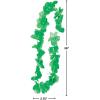 Fun Express Green Flower Lei – Bright and Vibrant Tropical Floral Necklaces for Luau Parties – Hawaiian-Themed Events Beach Celebrations & Summer Fun – Themed Decor Gifts Party Favors – 12 Pieces