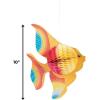 Fun Express Hanging Tissue Fish Decorations (6 pc) Party Decor, Hanging Decor, Under The Sea Adventures for Home, School or Office – VBS Vacation Bible School Supplies/Decor