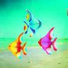 Fun Express Hanging Tissue Fish Decorations (6 pc) Party Decor, Hanging Decor, Under The Sea Adventures for Home, School or Office – VBS Vacation Bible School Supplies/Decor