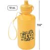 Fun Express Kids Water Bottle 12 Pack – BPA Free Plastic Reusable Water Bottles for School, Field Day & Sports | Small 12 oz Mini Water Bottles Bulk Set with Carrying Strap for Classroom Team Events