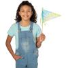 Fun Express Last Day of School Pennant Flags 12 Pieces – Mini Flags on Sticks for Classroom Decorations | Colorful Felt Pennant Banner Set for First Day & Back to School Celebrations for Kids