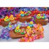Fun Express Luau Ruffle Petal Flower Leis – 36-Piece Multicolor Polyester Set – 3 Ft. Each – Perfect for Luau and Parties