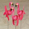 Fun Express Mini Pink Flamingos Yard Ornaments Set of 6 – Wind Spinners Outdoor with Twirling Wings | Flamingo Decor Gifts for Women | Tropical Luau Pool Garden Party Decorations for Lawn & Patio