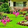 Fun Express Mini Pink Flamingos Yard Ornaments Set of 6 – Wind Spinners Outdoor with Twirling Wings | Flamingo Decor Gifts for Women | Tropical Luau Pool Garden Party Decorations for Lawn & Patio