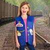 Fun Express Railroad VBS Conductor Vest – Colorful and Fun Apparel Accessory for Vacation Bible School – Perfect for Kids’ Costumes Role Play Activities Themed Events and Creative Learning – 1 Piece