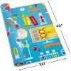 Fun Express Science Party Tablecloth Roll – Perfect for VBS School Events Science-Themed Parties Celebrations – Durable Plastic Décor Themed Gatherings – Ideal for Classroom Party Settings – 1 Piece