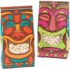 Fun Express Tiki Tin Tie Treat Bags with Window – Tropical Luau Beach & Summer Party Favor Bags – Perfect for Filling with Snacks Sweets & Goodies – Ideal for Themed Events & Celebrations – 24 Pieces