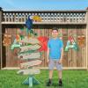Fun Express Tropical Party Decorations Directional Sign – Hawaiian Luau Party Supplies & Tiki Decor for Indoor Outdoor Use | Aloha Welcome Sign for Birthday Celebration & Island Themed Events